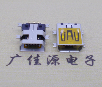 东莞迷你USB插座,MiNiUSB母座,10P/全贴片带固定柱母头