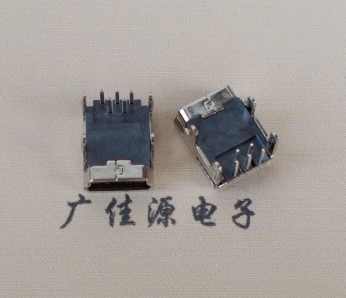 东莞Mini usb 5p接口,迷你B型母座,四脚DIP插板,连接器