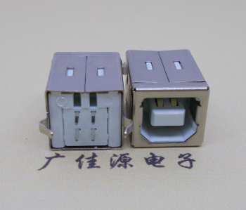 东莞USB BF180度母座 打印机接口 立式直插带赛
