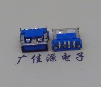 东莞AF短体10.0接口 蓝色胶芯 直边4pin端子SMT