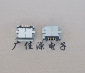 东莞MICRO USB 5Pin母座 贴板封装接口 卷边镀雾锡