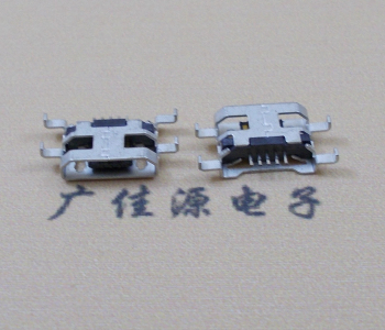 东莞MICRO USB 5PIN接口 沉板1.6MM 四脚插板无导位