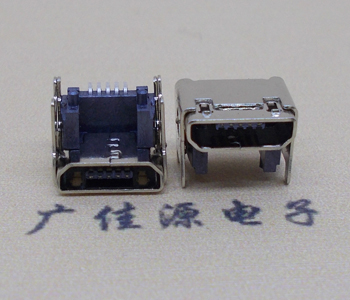 东莞MICRO USB 5P母座 SMT垫高 L=4.15双壳