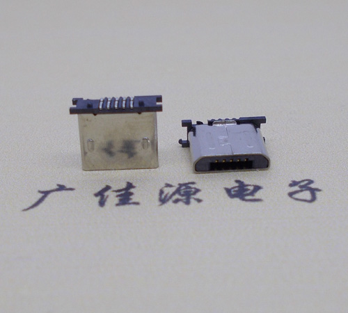 东莞MICRO USB 5P公头短体5.6mm立贴带柱无卡勾