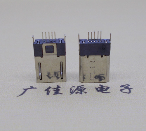 东莞micro-迈克 插座 固定两脚鱼叉夹板1.0公头连接器