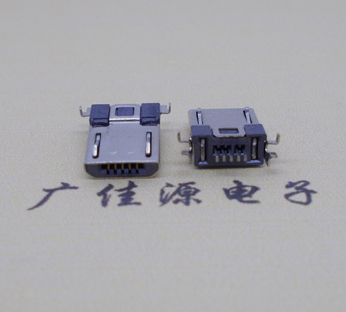 东莞Micro usb焊板式公头贴片SMT款无弹超薄