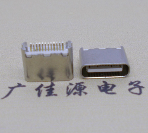 东莞type-c24p母座短体6.5mm夹板连接器