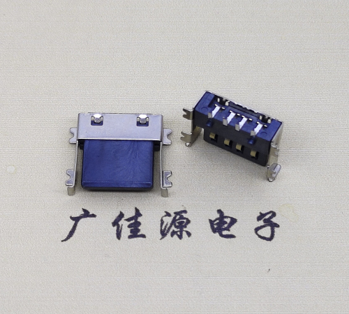 东莞薄胶芯母座 USB2.0卧式贴板A母10.0短体尺寸