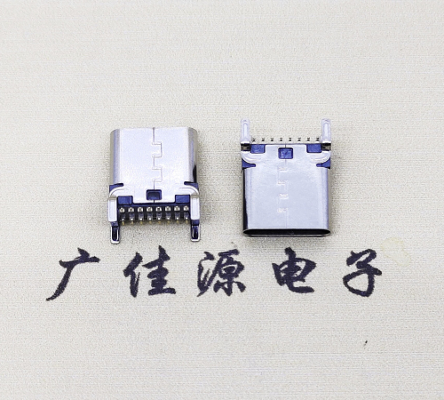 东莞USB 3.1TYPE-C16Pin立贴母头座子引脚接线正负级详解
